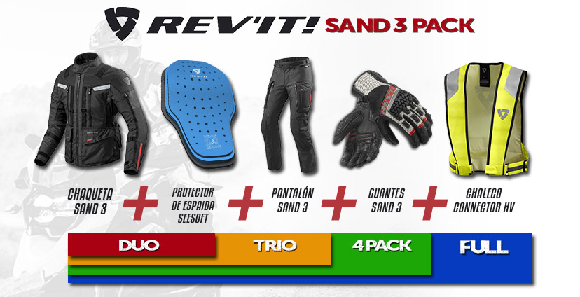 Chaqueta Revit Sand 3 adventure touring trail PACK SAND 3Motosprint