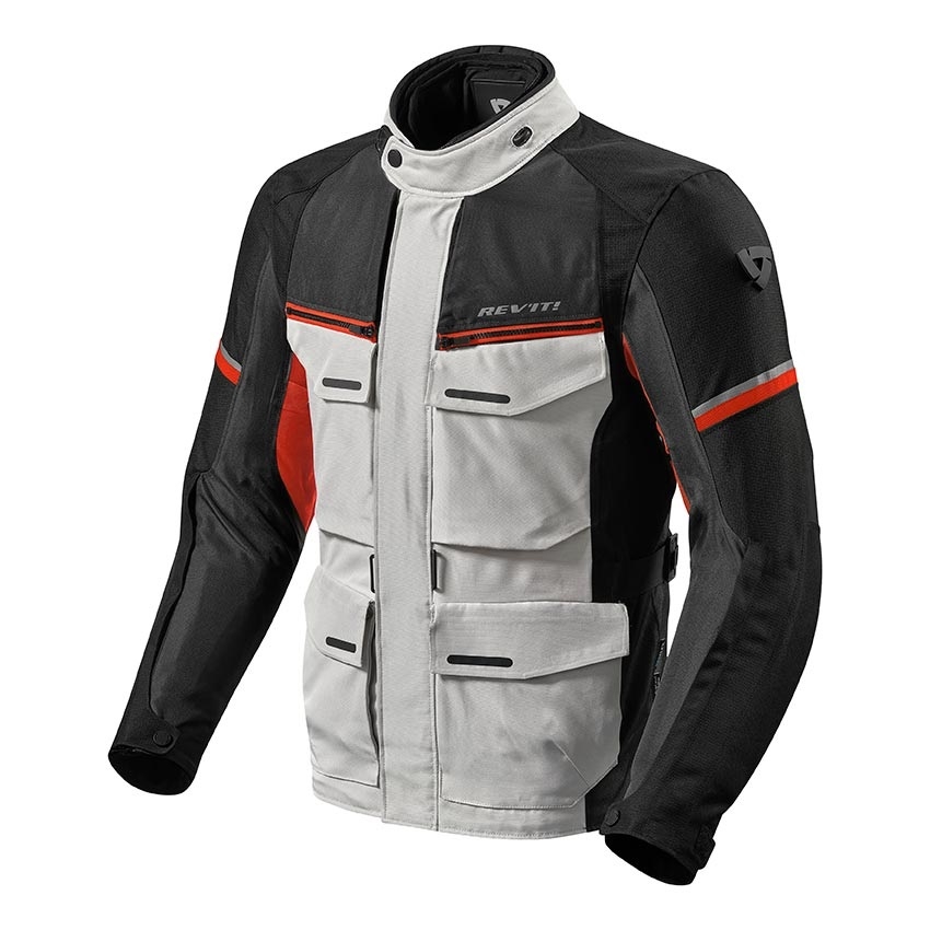 CHAQUETA REV'IT OUTBACK 3 BLACK SILVER-RED