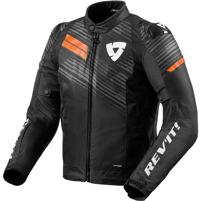 CHAQUETA REV'IT! APEX H2O BLACK-NEON ORANGE