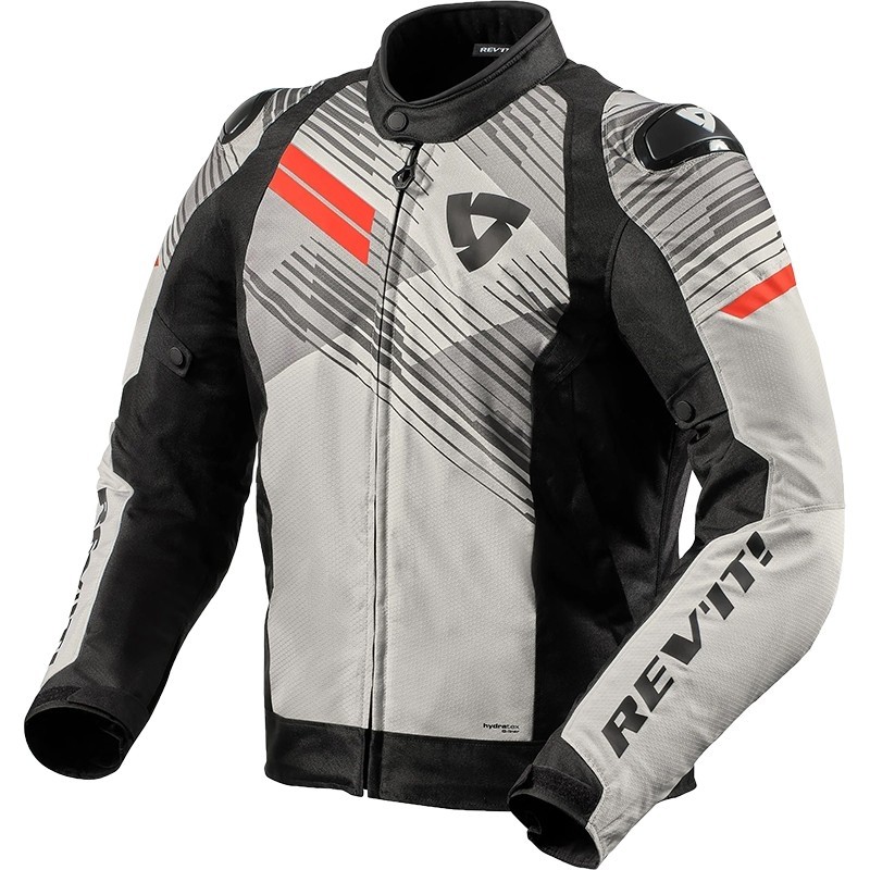 CHAQUETA REV'IT! APEX H2O LIGHT GREY-NEON RED