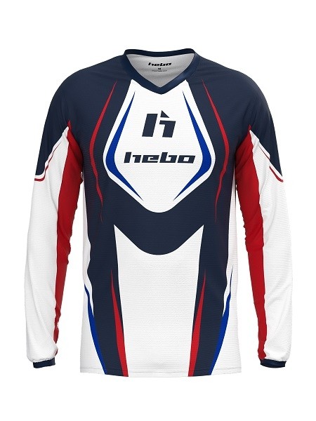 CAMISETA HEBO TRIAL PRO CLASSIC BLANCA 